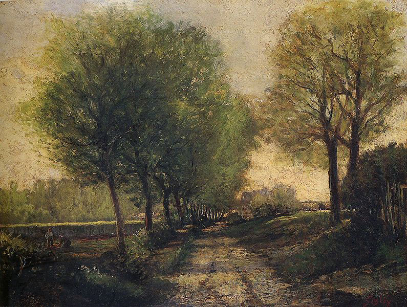 Alfred Sisley Lane near a Small Town,